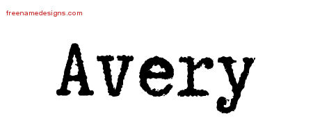 Typewriter Name Tattoo Designs Avery Free Download