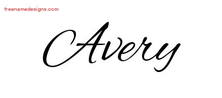 Cursive Name Tattoo Designs Avery Download Free