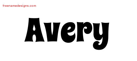 Groovy Name Tattoo Designs Avery Free