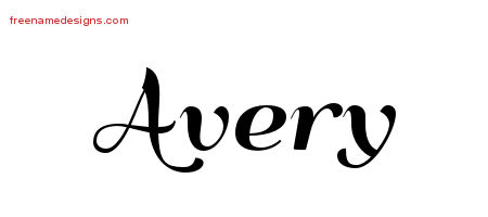 Art Deco Name Tattoo Designs Avery Graphic Download