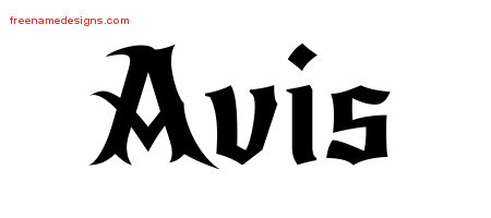Gothic Name Tattoo Designs Avis Free Graphic