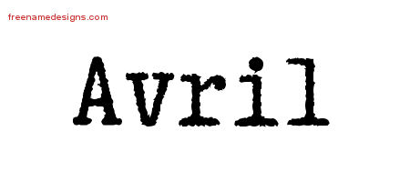 Typewriter Name Tattoo Designs Avril Free Download