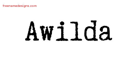 Typewriter Name Tattoo Designs Awilda Free Download