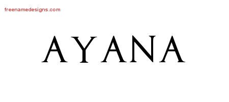 Regal Victorian Name Tattoo Designs Ayana Graphic Download