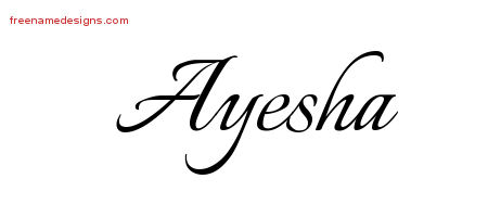 Calligraphic Name Tattoo Designs Ayesha Download Free