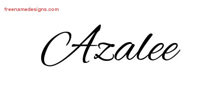 Cursive Name Tattoo Designs Azalee Download Free