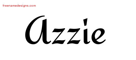 Calligraphic Stylish Name Tattoo Designs Azzie Download Free