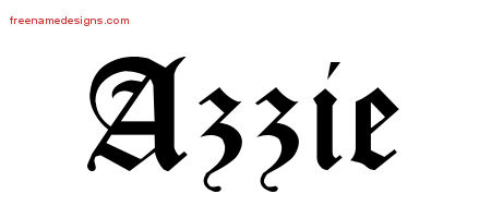 Blackletter Name Tattoo Designs Azzie Graphic Download