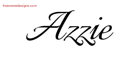 Calligraphic Name Tattoo Designs Azzie Download Free