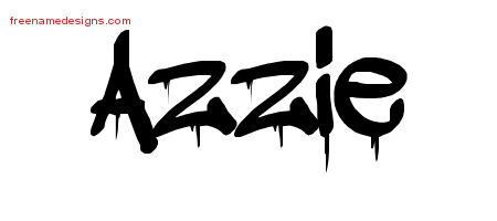 Graffiti Name Tattoo Designs Azzie Free Lettering