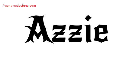 Gothic Name Tattoo Designs Azzie Free Graphic