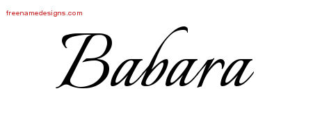 Calligraphic Name Tattoo Designs Babara Download Free