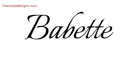 Calligraphic Name Tattoo Designs Babette Download Free