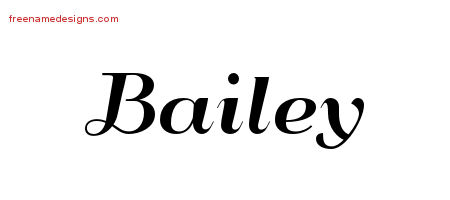 Art Deco Name Tattoo Designs Bailey Printable