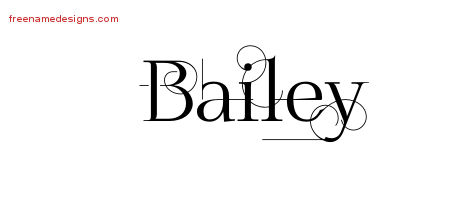 Decorated Name Tattoo Designs Bailey Free Lettering
