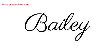 Classic Name Tattoo Designs Bailey Graphic Download