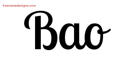 Handwritten Name Tattoo Designs Bao Free Download
