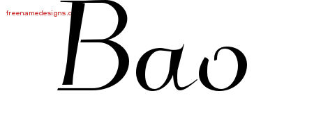 Elegant Name Tattoo Designs Bao Free Graphic
