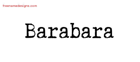 Typewriter Name Tattoo Designs Barabara Free Download