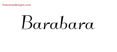 Elegant Name Tattoo Designs Barabara Free Graphic