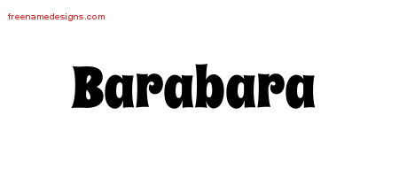 Groovy Name Tattoo Designs Barabara Free Lettering