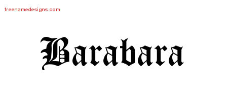 Blackletter Name Tattoo Designs Barabara Graphic Download