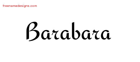 Calligraphic Stylish Name Tattoo Designs Barabara Download Free