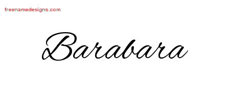 Cursive Name Tattoo Designs Barabara Download Free