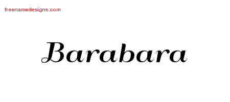 Art Deco Name Tattoo Designs Barabara Printable