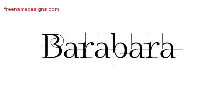 Decorated Name Tattoo Designs Barabara Free