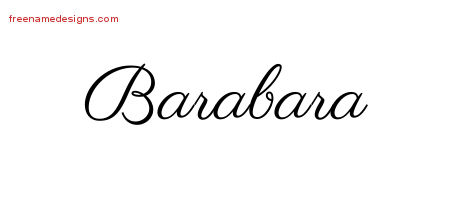 Classic Name Tattoo Designs Barabara Graphic Download