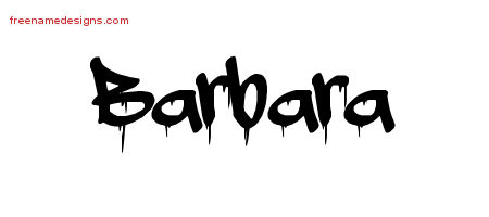 Graffiti Name Tattoo Designs Barbara Free Lettering