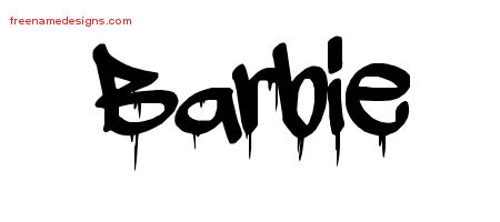 Graffiti Name Tattoo Designs Barbie Free Lettering