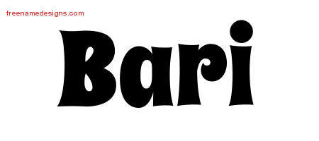 Groovy Name Tattoo Designs Bari Free Lettering