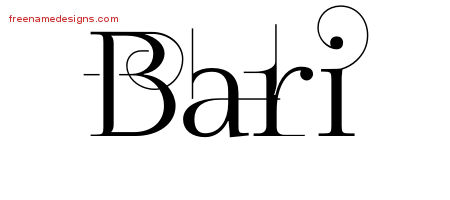 Decorated Name Tattoo Designs Bari Free
