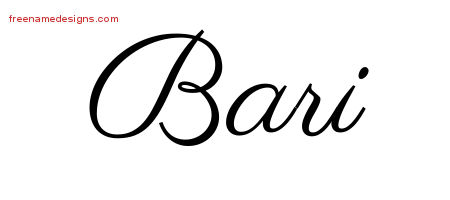 Classic Name Tattoo Designs Bari Graphic Download
