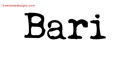Vintage Writer Name Tattoo Designs Bari Free Lettering