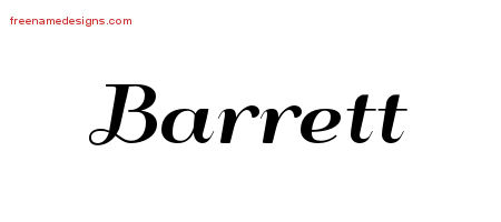 Art Deco Name Tattoo Designs Barrett Graphic Download