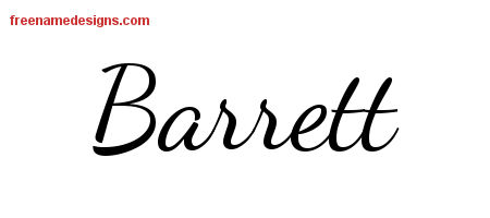 Lively Script Name Tattoo Designs Barrett Free Download
