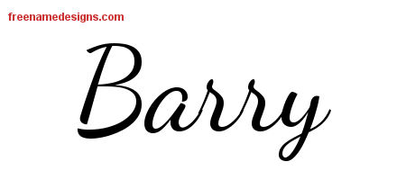 Lively Script Name Tattoo Designs Barry Free Download