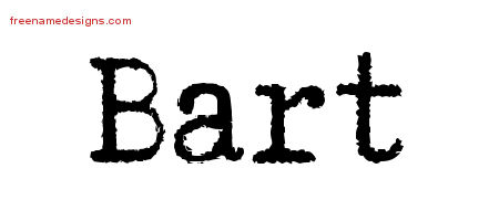 Typewriter Name Tattoo Designs Bart Free Printout