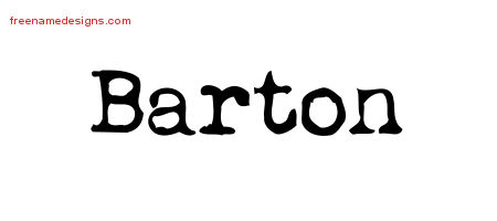 Vintage Writer Name Tattoo Designs Barton Free