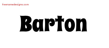 Groovy Name Tattoo Designs Barton Free