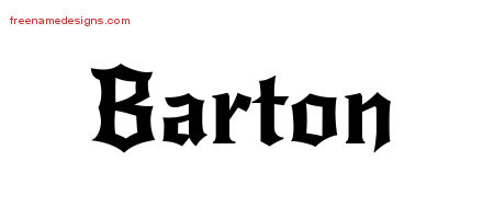 Gothic Name Tattoo Designs Barton Download Free