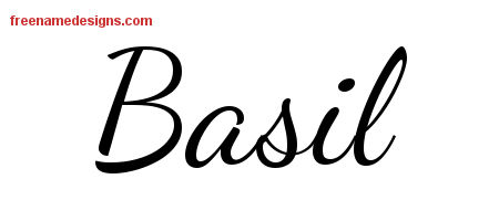 Lively Script Name Tattoo Designs Basil Free Download