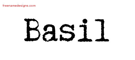 Typewriter Name Tattoo Designs Basil Free Printout