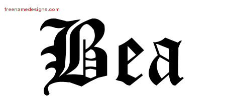 Blackletter Name Tattoo Designs Bea Graphic Download