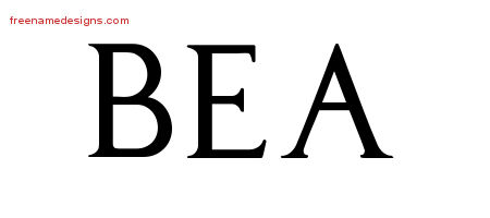 Regal Victorian Name Tattoo Designs Bea Graphic Download