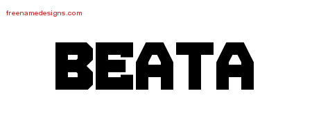 Titling Name Tattoo Designs Beata Free Printout