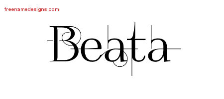 Decorated Name Tattoo Designs Beata Free